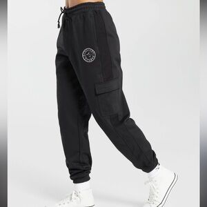 Gymshark Sweatpants Joggers Men XS Black Drawstring Pockets Cargo Fitness